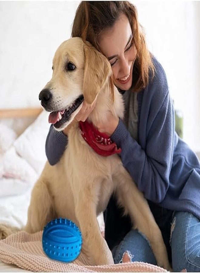 BohoBark Rubber Dog Ball Sound Dog Toys pet Interactive Toys Tough Dog Toys Dog Squeaky Toy Teething Ball for Dogs Dog Teeth Cleaning Toy Dental Dog Ball pet Toy Puppy with The Ball - Image 4